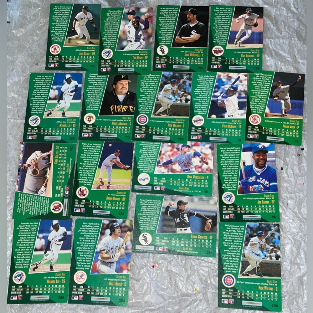Vintage Baseball Trading Cards 1️⃣9️⃣9️⃣2️⃣ SCORE SELECT SERIES